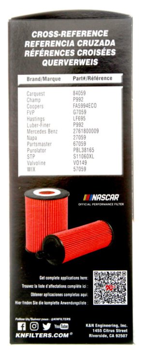 Mercedes-Benz C43 AMG Oil Filter - K&N Engineering - Cartridge - 2020